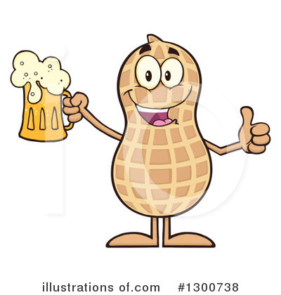 Royalty-Free (RF) Peanut Clipart Illustration by Hit Toon - Stock Sample #1300738