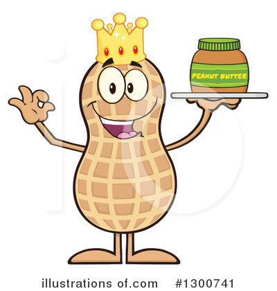 Royalty-Free (RF) Peanut Clipart Illustration by Hit Toon - Stock Sample #1300741