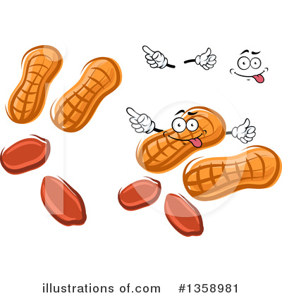 Royalty-Free (RF) Peanut Clipart Illustration by Vector Tradition SM - Stock Sample #1358981