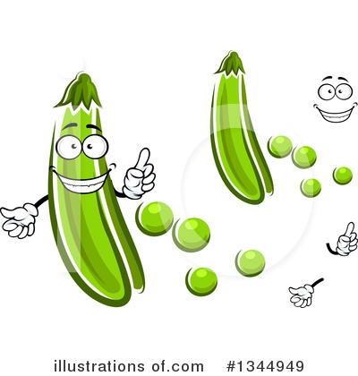 Royalty-Free (RF) Peas Clipart Illustration by Vector Tradition SM - Stock Sample #1344949