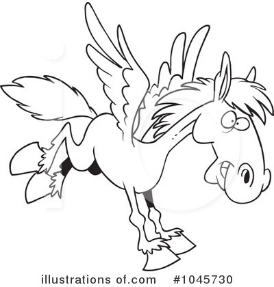 Royalty-Free (RF) Pegasus Clipart Illustration by toonaday - Stock Sample #1045730
