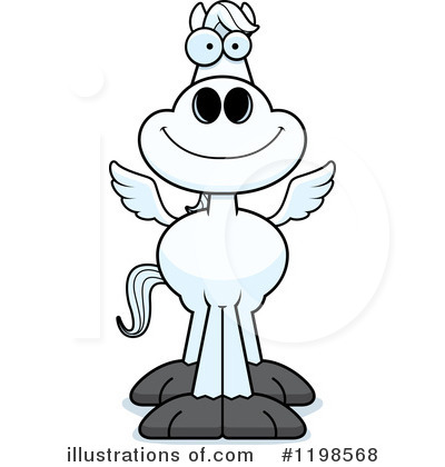 Winged Horse Clipart #1198568 by Cory Thoman