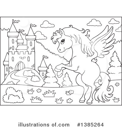 Royalty-Free (RF) Pegasus Clipart Illustration by visekart - Stock Sample #1385264