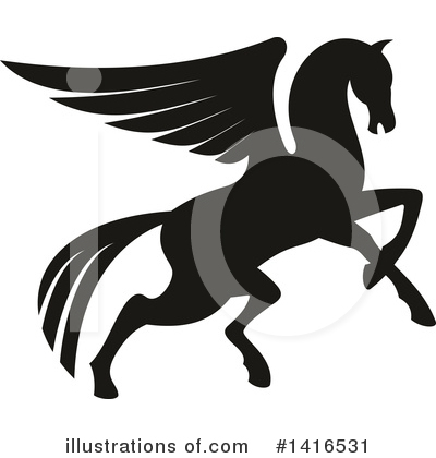 Royalty-Free (RF) Pegasus Clipart Illustration by Vector Tradition SM - Stock Sample #1416531