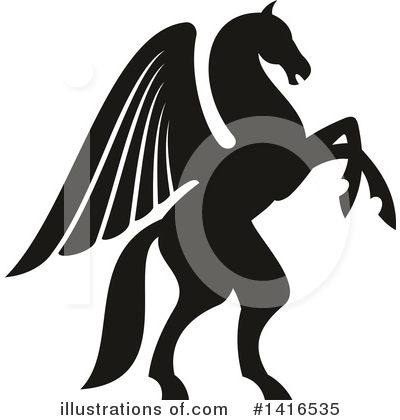 Royalty-Free (RF) Pegasus Clipart Illustration by Vector Tradition SM - Stock Sample #1416535