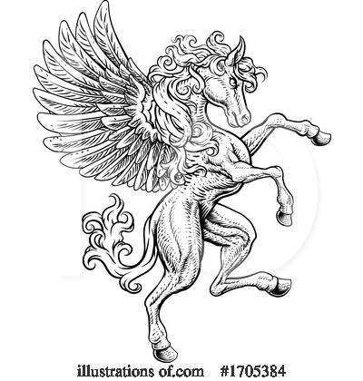 Royalty-Free (RF) Pegasus Clipart Illustration by AtStockIllustration - Stock Sample #1705384