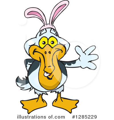 Royalty-Free (RF) Pelican Clipart Illustration by Dennis Holmes Designs - Stock Sample #1285229
