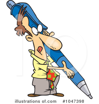 Royalty-Free (RF) Pen Clipart Illustration by toonaday - Stock Sample #1047398