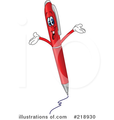 Royalty-Free (RF) Pen Clipart Illustration by yayayoyo - Stock Sample #218930