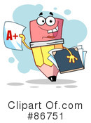 Pencil Character Clipart #86751 by Hit Toon