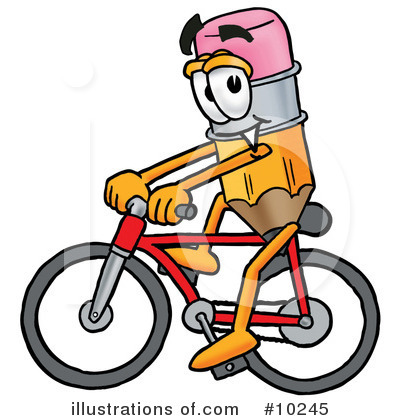 Bicyclist Clipart #10245 by Mascot Junction