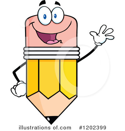 Pencil Character Clipart #1202399 by Hit Toon