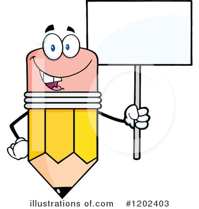 Pencil Character Clipart #1202403 by Hit Toon