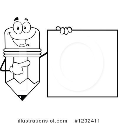 Royalty-Free (RF) Pencil Clipart Illustration by Hit Toon - Stock Sample #1202411