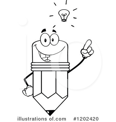 Royalty-Free (RF) Pencil Clipart Illustration by Hit Toon - Stock Sample #1202420