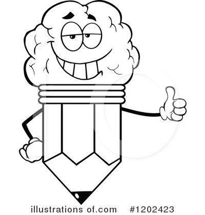 Royalty-Free (RF) Pencil Clipart Illustration by Hit Toon - Stock Sample #1202423