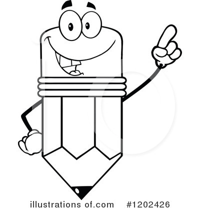 Royalty-Free (RF) Pencil Clipart Illustration by Hit Toon - Stock Sample #1202426