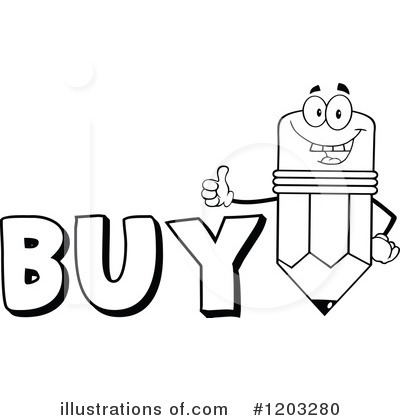 Royalty-Free (RF) Pencil Clipart Illustration by Hit Toon - Stock Sample #1203280