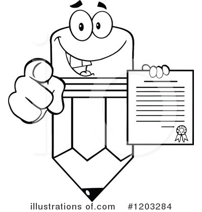 Royalty-Free (RF) Pencil Clipart Illustration by Hit Toon - Stock Sample #1203284