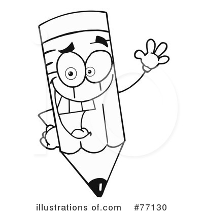 Royalty-Free (RF) Pencil Clipart Illustration by Hit Toon - Stock Sample #77130