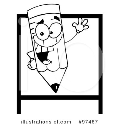 Royalty-Free (RF) Pencil Clipart Illustration by Hit Toon - Stock Sample #97467