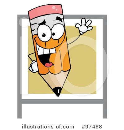Royalty-Free (RF) Pencil Clipart Illustration by Hit Toon - Stock Sample #97468
