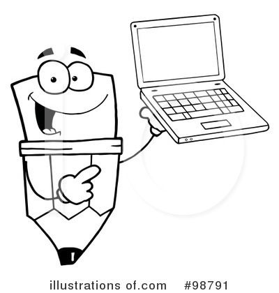 Laptop Clipart #98791 by Hit Toon