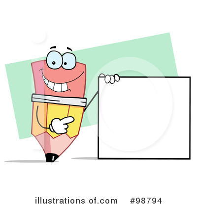 Royalty-Free (RF) Pencil Clipart Illustration by Hit Toon - Stock Sample #98794