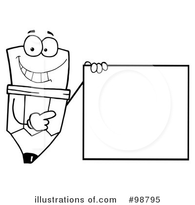 Royalty-Free (RF) Pencil Clipart Illustration by Hit Toon - Stock Sample #98795
