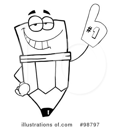 Royalty-Free (RF) Pencil Clipart Illustration by Hit Toon - Stock Sample #98797