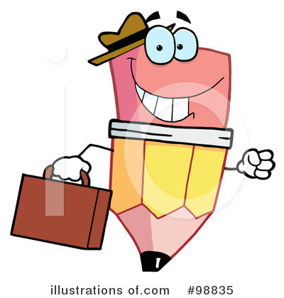 Royalty-Free (RF) Pencil Clipart Illustration by Hit Toon - Stock Sample #98835