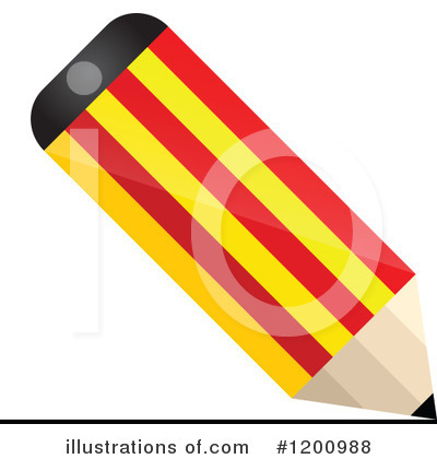 Royalty-Free (RF) Pencil Flag Clipart Illustration by Andrei Marincas - Stock Sample #1200988
