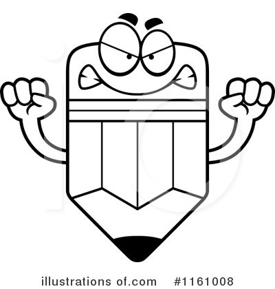 Royalty-Free (RF) Pencil Mascot Clipart Illustration by Cory Thoman - Stock Sample #1161008