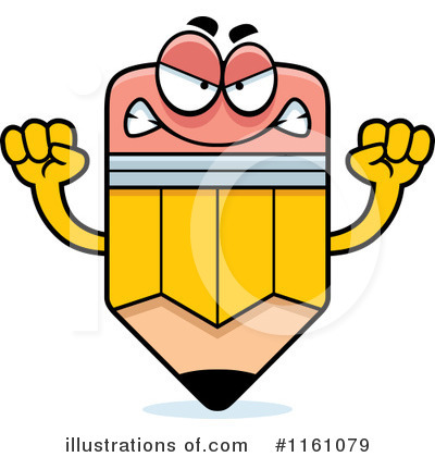 Royalty-Free (RF) Pencil Mascot Clipart Illustration by Cory Thoman - Stock Sample #1161079