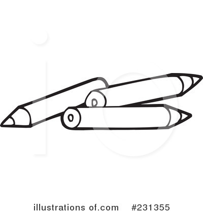 Royalty-Free (RF) Pencils Clipart Illustration by visekart - Stock Sample #231355