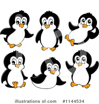 Royalty-Free (RF) Penguin Clipart Illustration by visekart - Stock Sample #1144534
