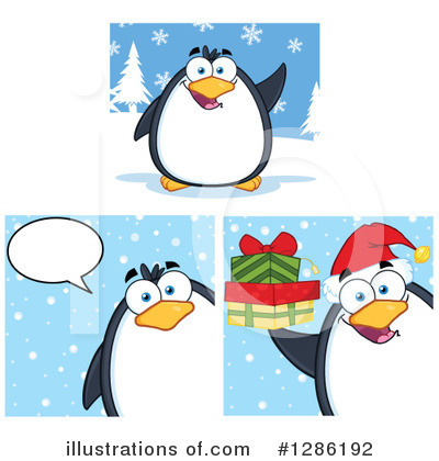 Royalty-Free (RF) Penguin Clipart Illustration by Hit Toon - Stock Sample #1286192