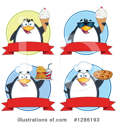 Royalty-Free (RF) Penguin Clipart Illustration by Hit Toon - Stock Sample #1286193