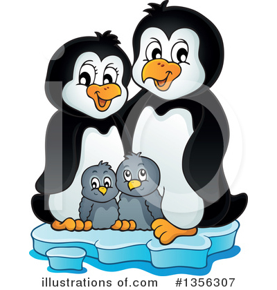Penguins Clipart #1356307 by visekart