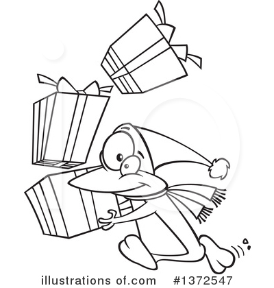 Royalty-Free (RF) Penguin Clipart Illustration by toonaday - Stock Sample #1372547