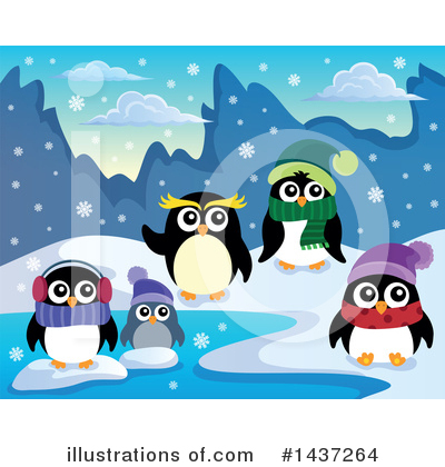 Royalty-Free (RF) Penguin Clipart Illustration by visekart - Stock Sample #1437264