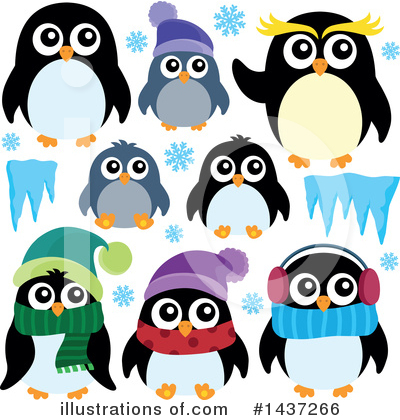 Royalty-Free (RF) Penguin Clipart Illustration by visekart - Stock Sample #1437266