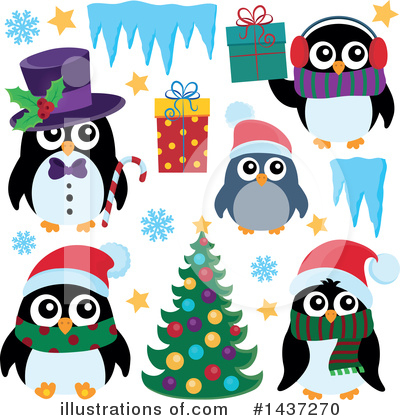 Royalty-Free (RF) Penguin Clipart Illustration by visekart - Stock Sample #1437270