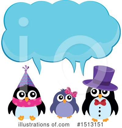 Royalty-Free (RF) Penguin Clipart Illustration by visekart - Stock Sample #1513151