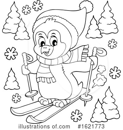 Skiing Clipart #1621773 by visekart