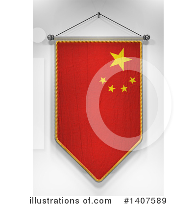 Chinese Flag Clipart #1407589 by stockillustrations