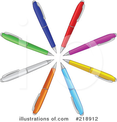 Royalty-Free (RF) Pens Clipart Illustration by yayayoyo - Stock Sample #218912