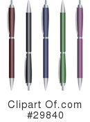 Pens Clipart #29840 by Melisende Vector