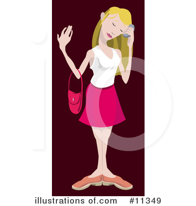 Blonde Woman Clipart #11349 by AtStockIllustration