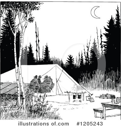 Camping Clipart #1205243 by Prawny Vintage